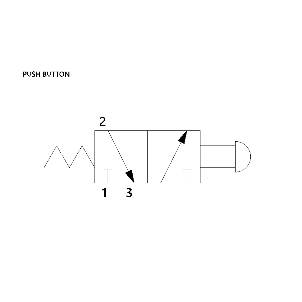 0DPBA3-2R NUMATROL MECHANICAL VALVE<BR>OA SERIES 3/2 DETENT 1/8" NPT, PM, DIRTPROOF (PUSHBUTTON) RED